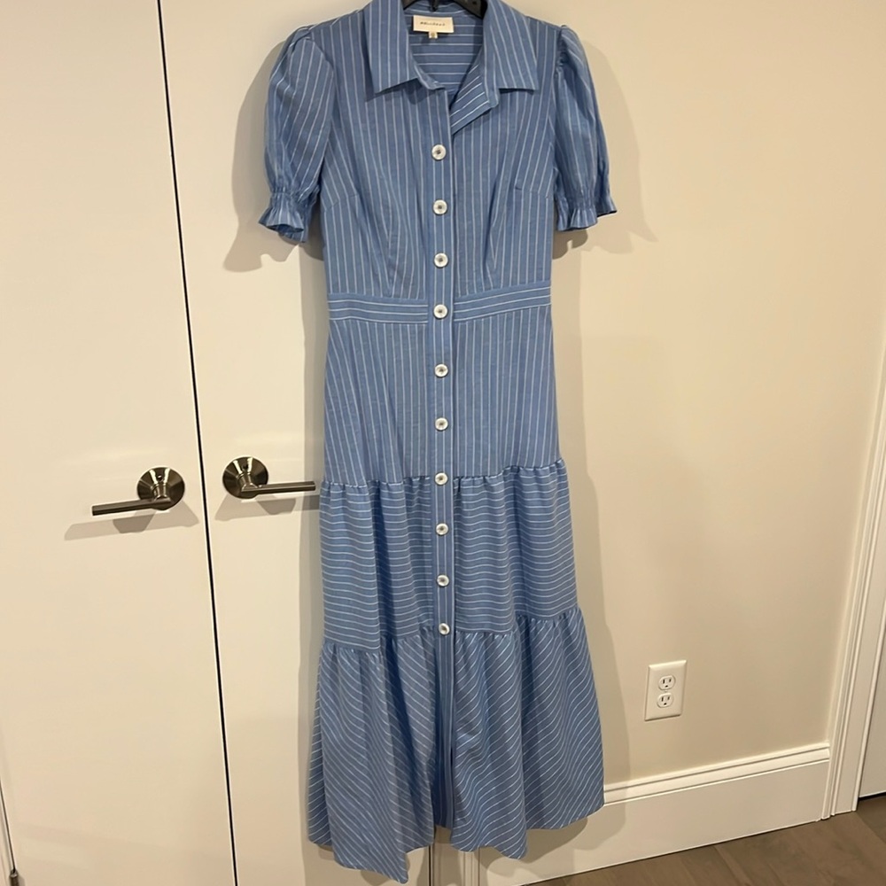 Blue pin striped dress